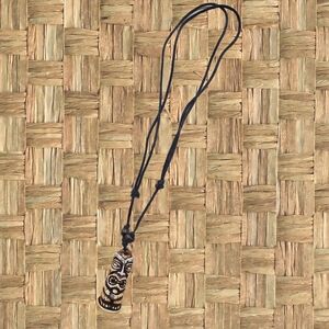 🗿🌴"Tiki" Carved Resin Amulet O/S